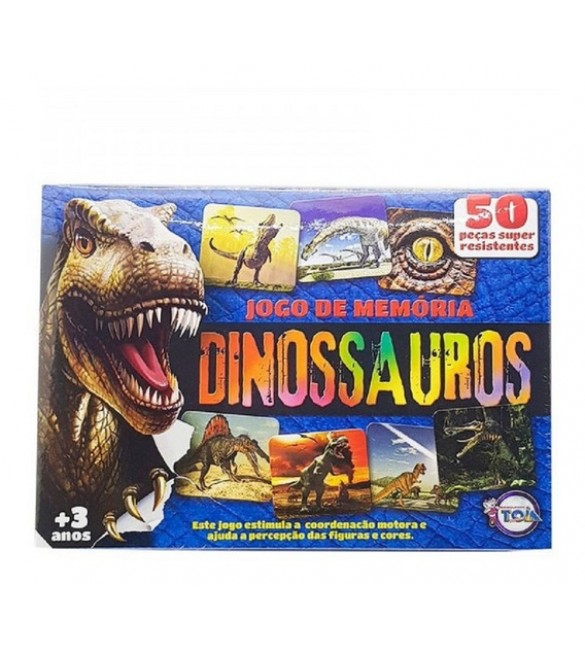 Jogo de Memória Dinossauros - Toia Brinquedos